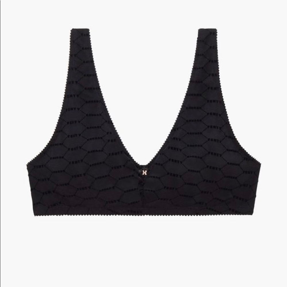 New w/ Tags Savage X Fenty Flocked Logo Bralette